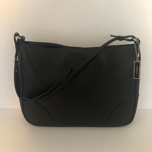 Black leather COACH clutch